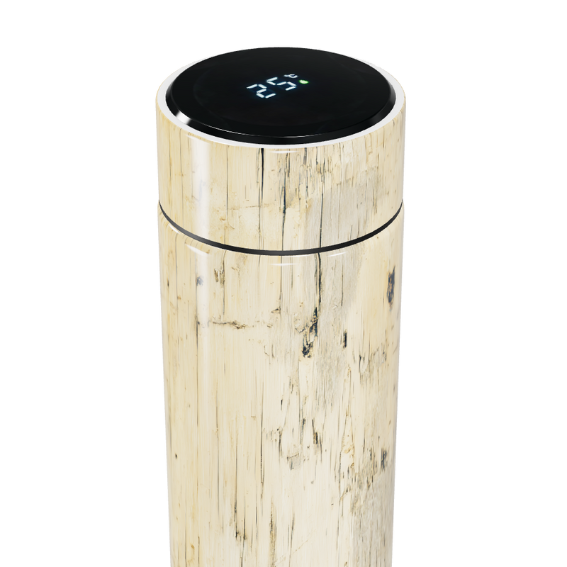 Garrafa Térmica Touch - Estampa Madeira Clara