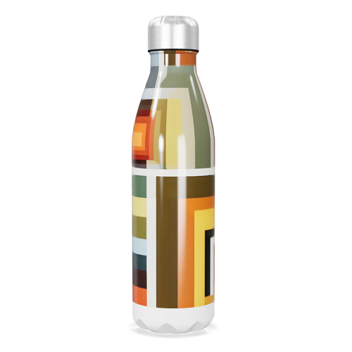 Garrafa Inox - Estampa Geométrica Colorida