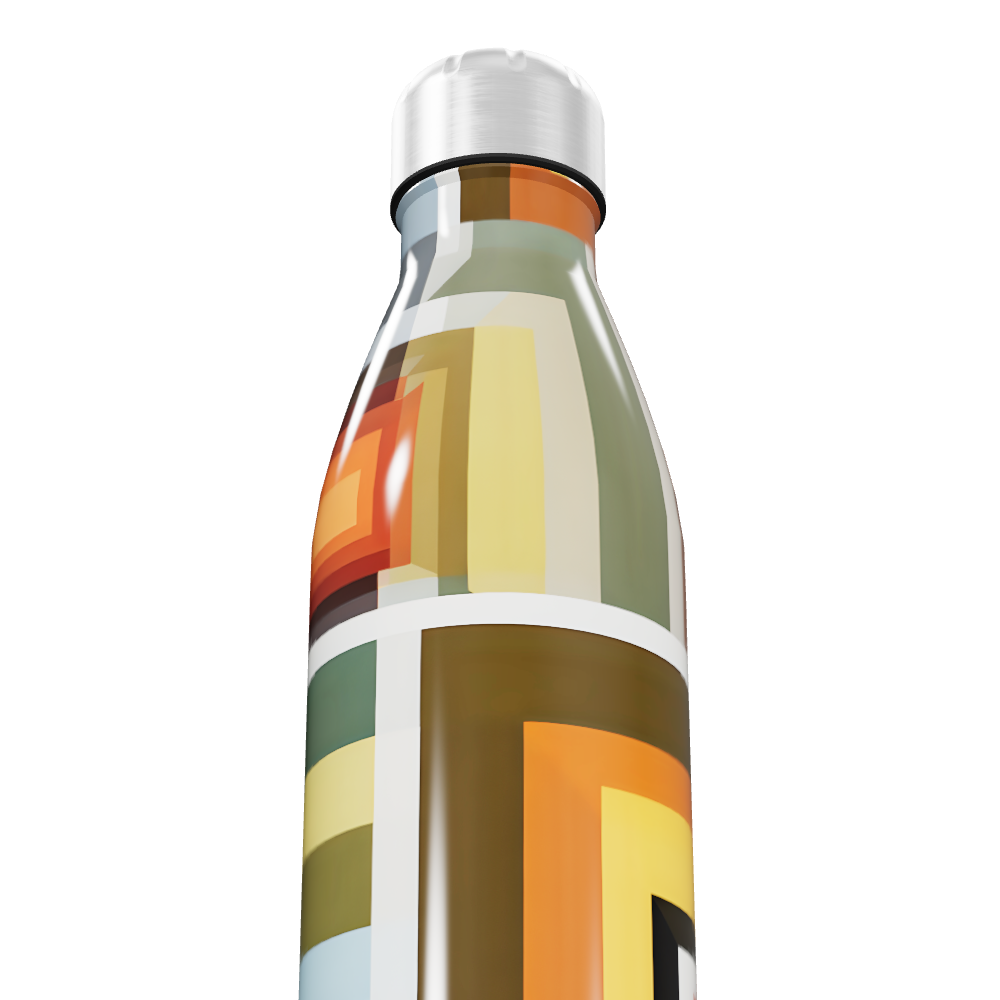 Garrafa Inox - Estampa Geométrica Colorida