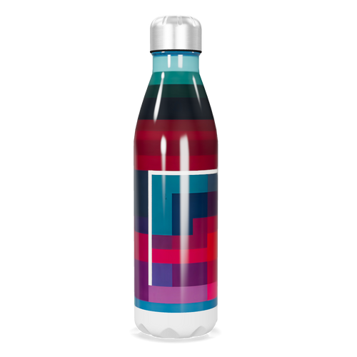 Garrafa Inox - Estampa Geométrica Colorida
