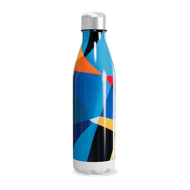 Garrafa Inox Colorida - Design Geométrico