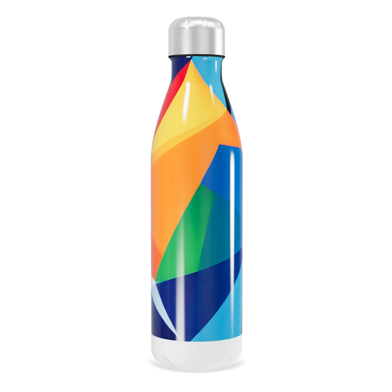 Garrafa Inox Colorida - Design Geométrico