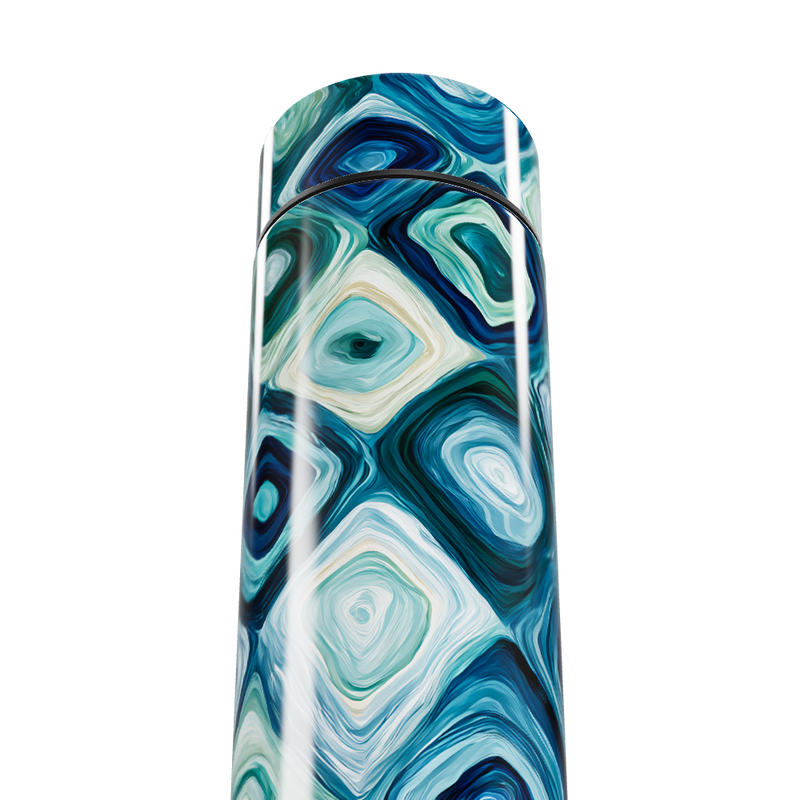 Garrafa Térmica Touch - Estampa Geométrica Azul