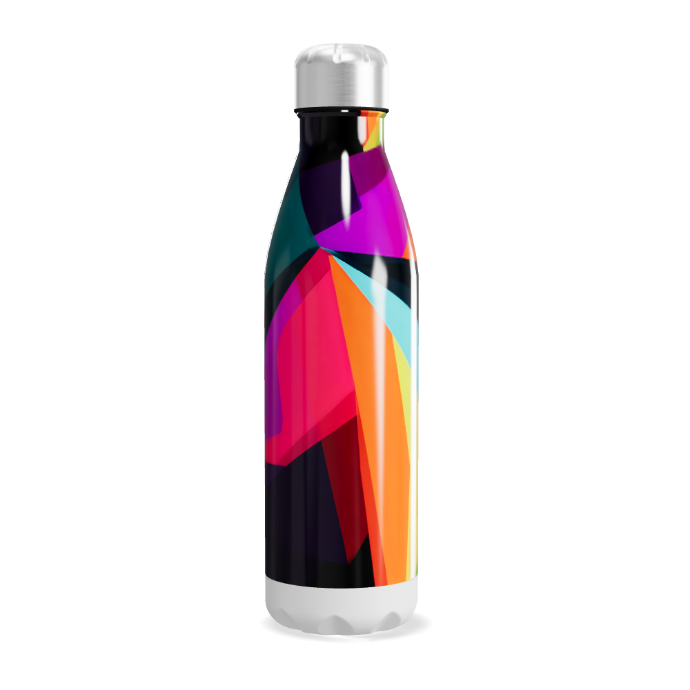 Garrafa Inox - Colorida com Estampa Geométrica