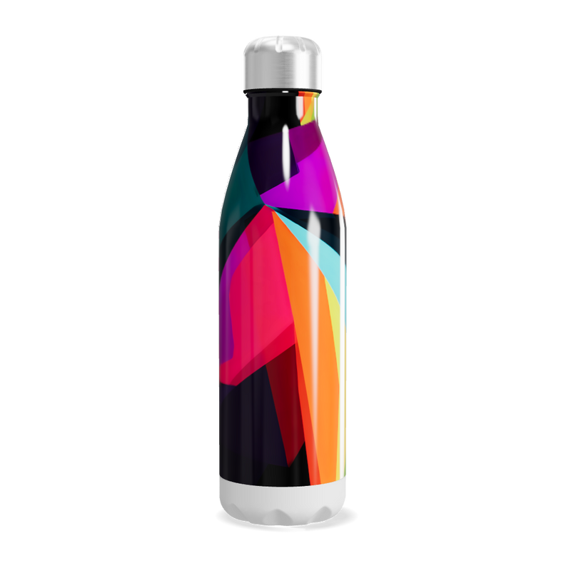 Garrafa Inox - Colorida com Estampa Geométrica