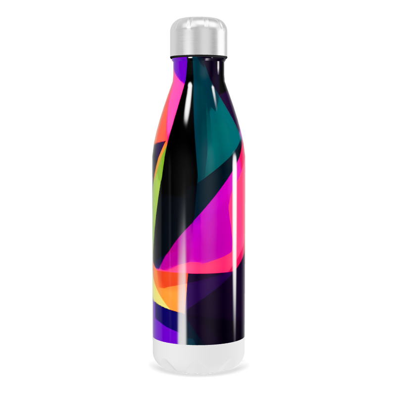 Garrafa Inox - Colorida com Estampa Geométrica