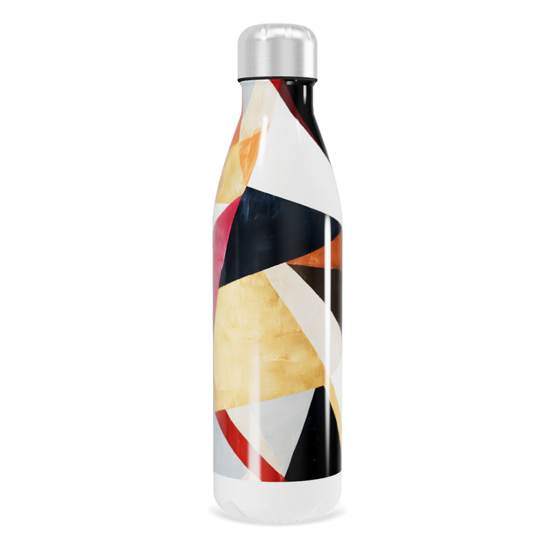 Garrafa Inox - Estampa Geométrica Colorida