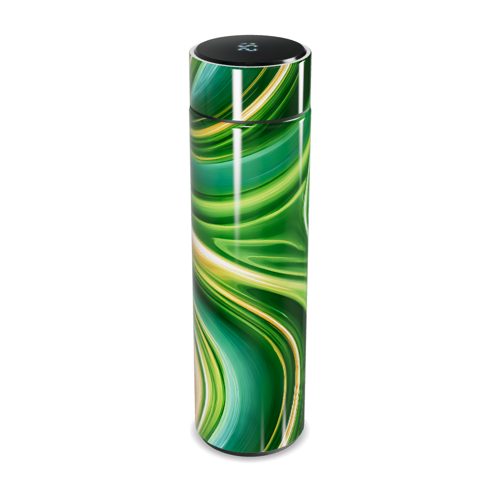 Garrafa Térmica Touch Verde Marmorizada