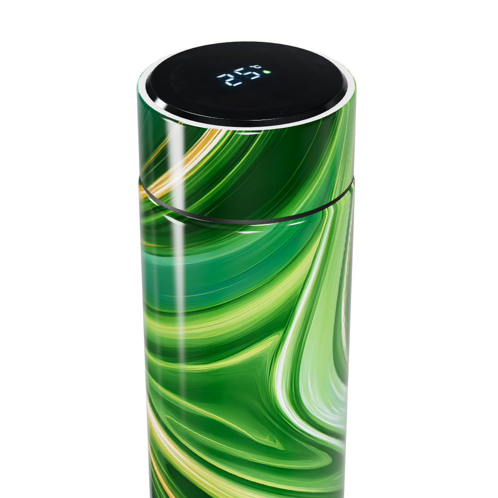 Garrafa Térmica Touch Verde Marmorizada