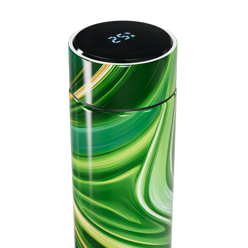 Garrafa Térmica Touch Verde Marmorizada