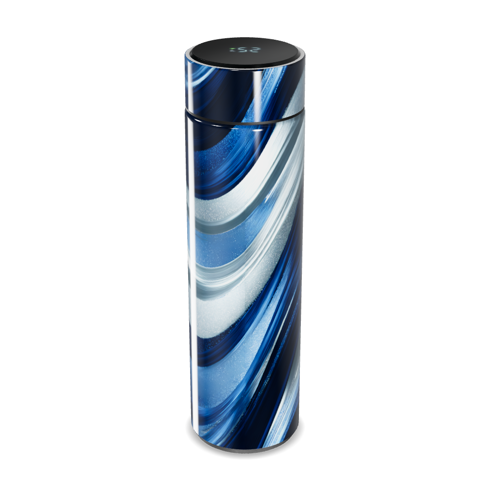 Garrafa Térmica Touch - Azul com Listras