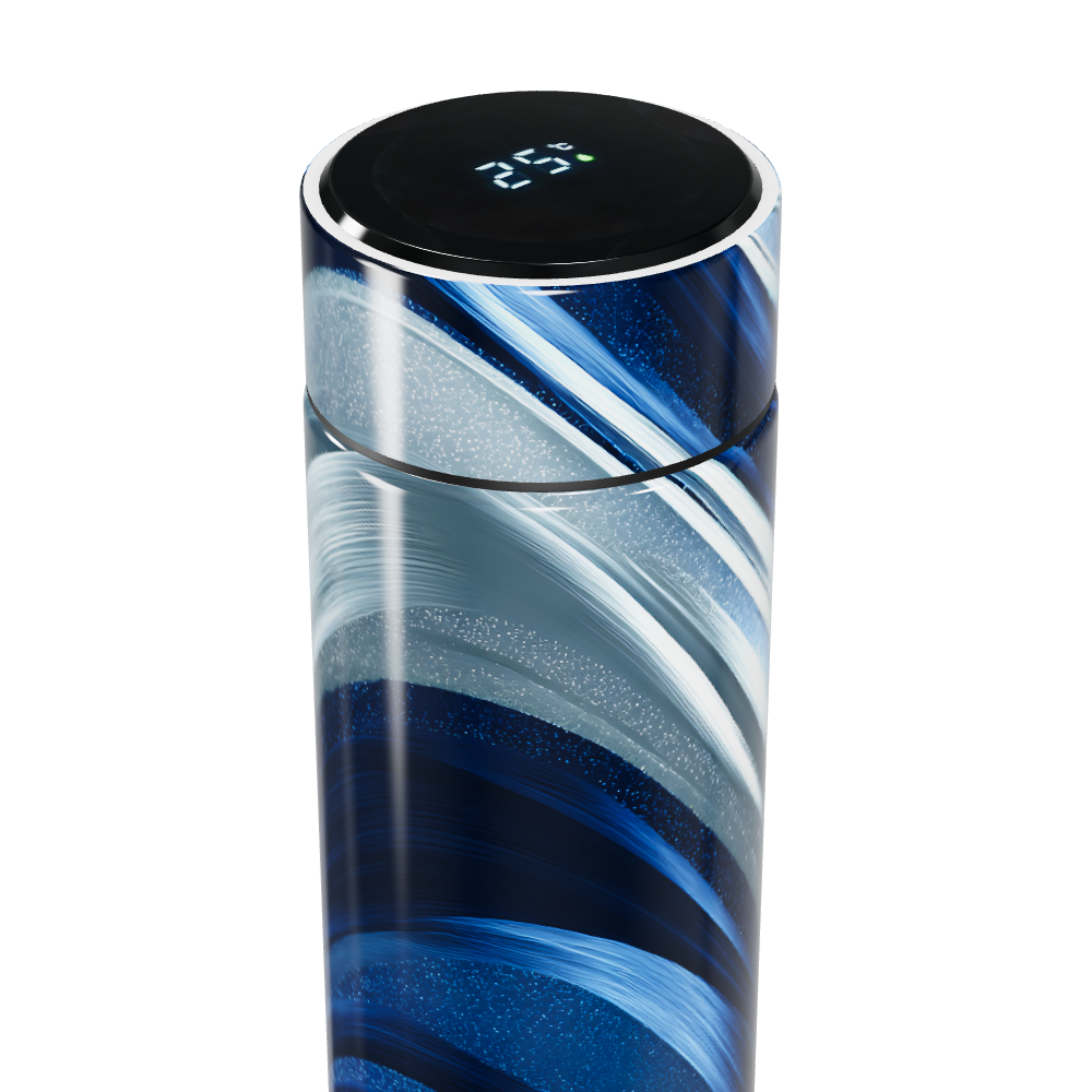 Garrafa Térmica Touch - Azul com Listras