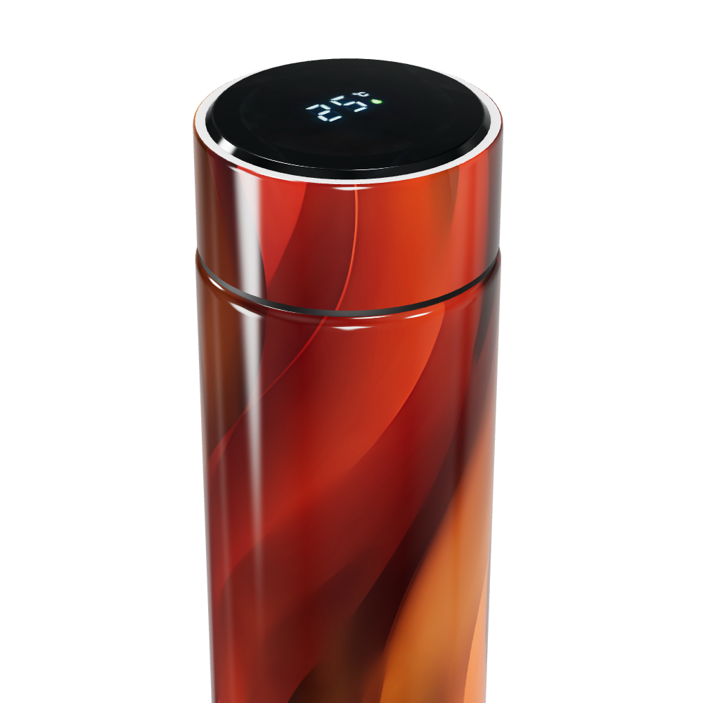 Garrafa Térmica Touch Design Colorido Laranja