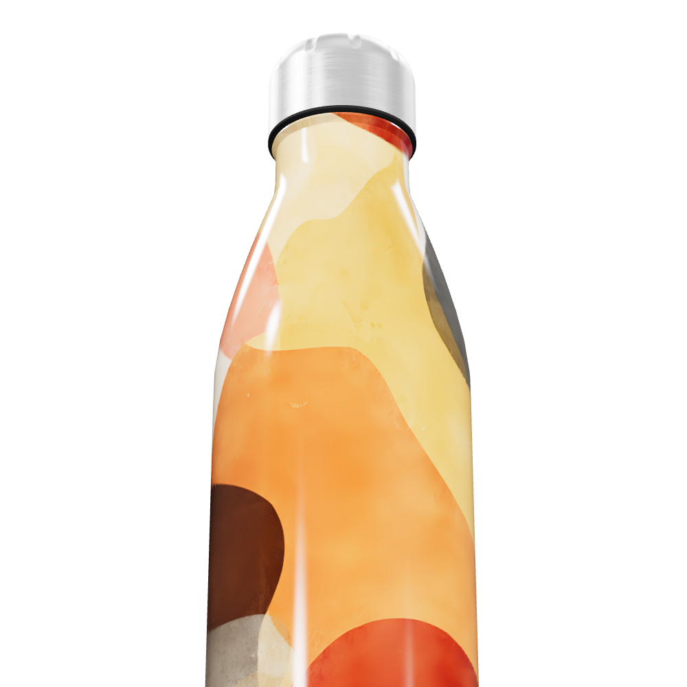 Garrafa Inox - Estampa Colorida Abstrata