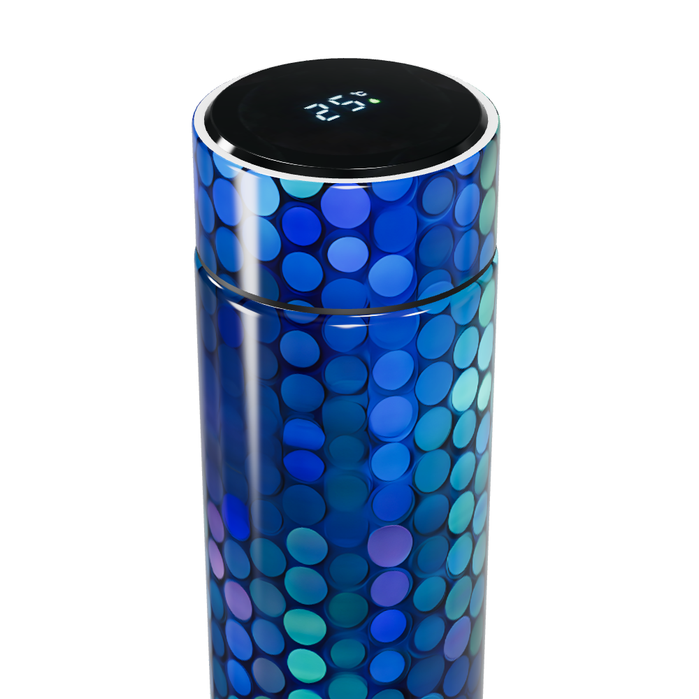 Garrafa Térmica Touch - Azul Metálico Digital