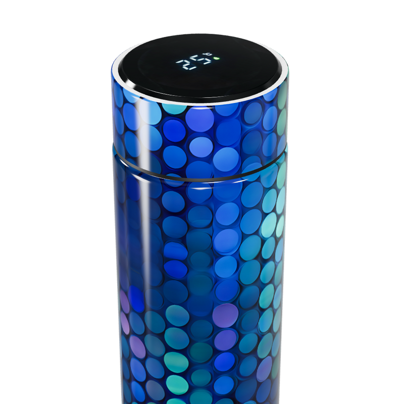 Garrafa Térmica Touch - Azul Metálico Digital