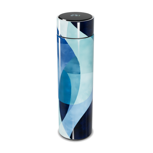 Garrafa Térmica Touch Azul Estampada