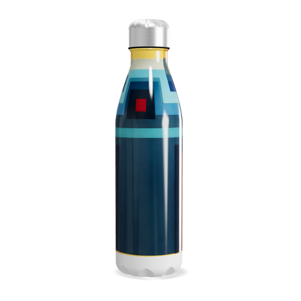 Garrafa Inox - Colorida com Listras Modernas