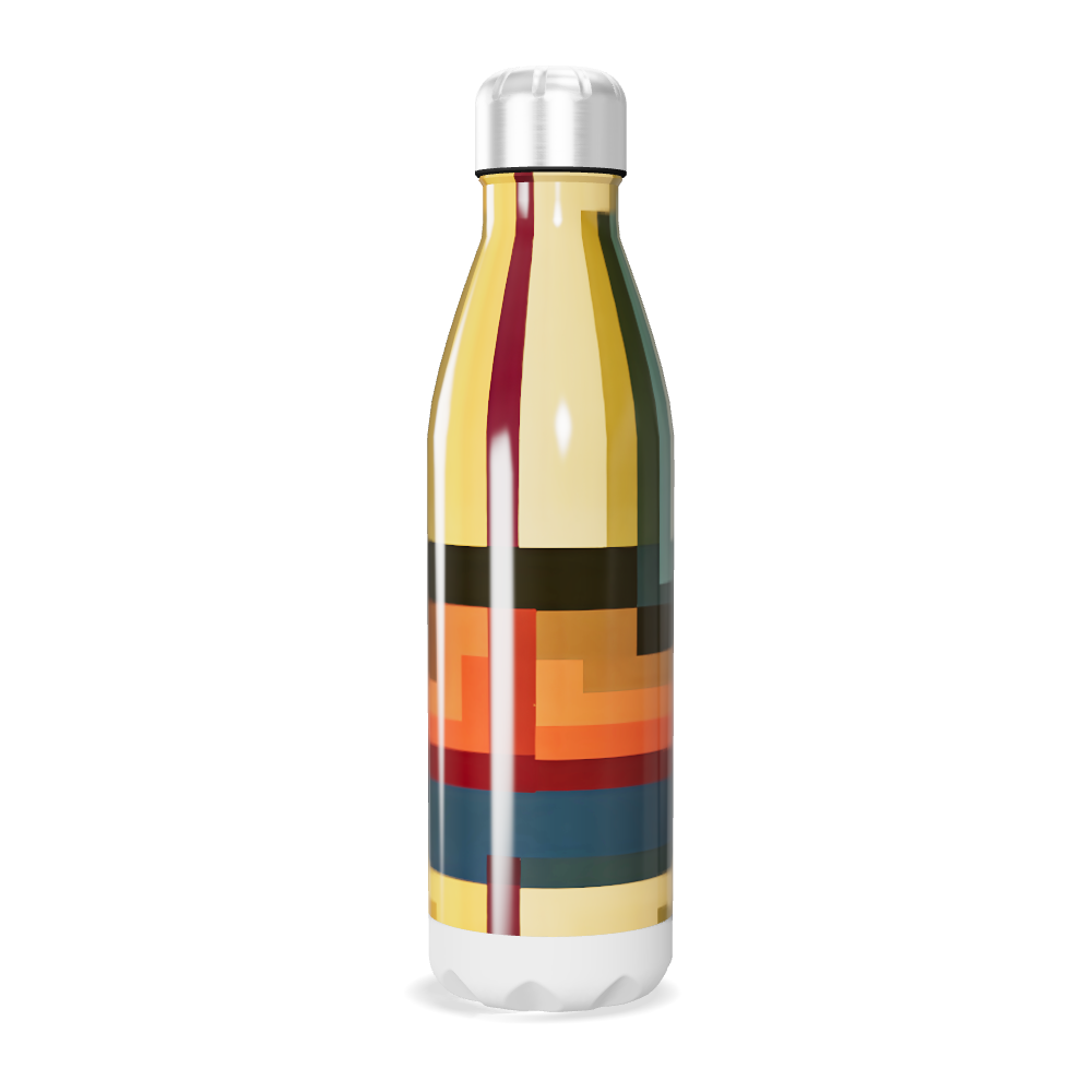 Garrafa Inox - Estampa Geométrica Colorida