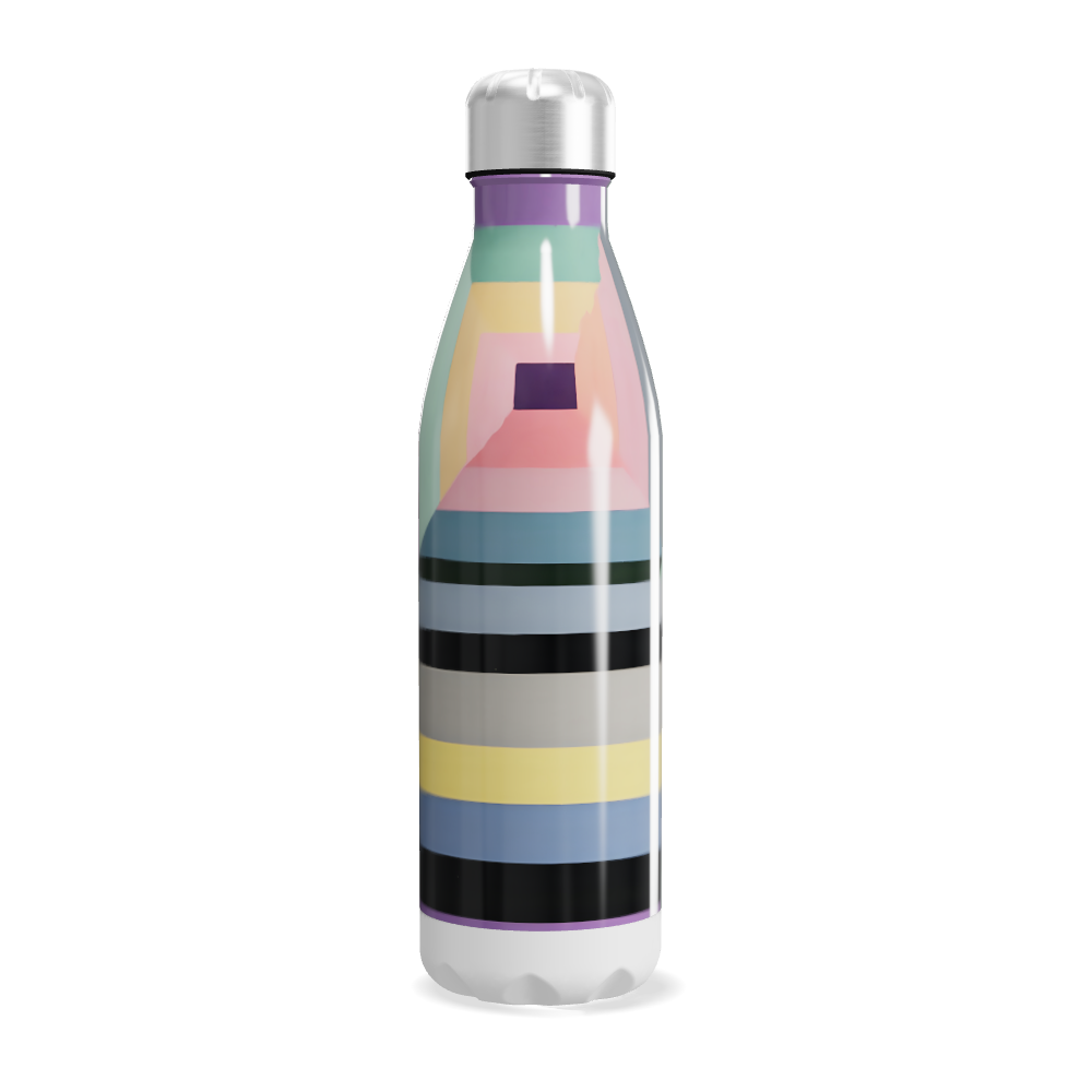 Garrafa Inox - Colorida com Estampa Geométrica