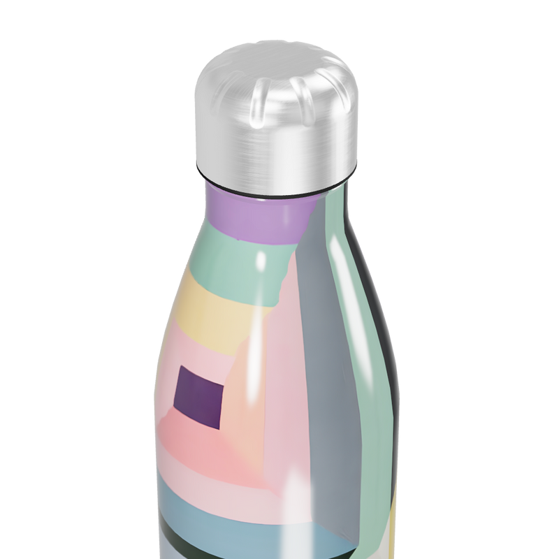 Garrafa Inox - Colorida com Estampa Geométrica