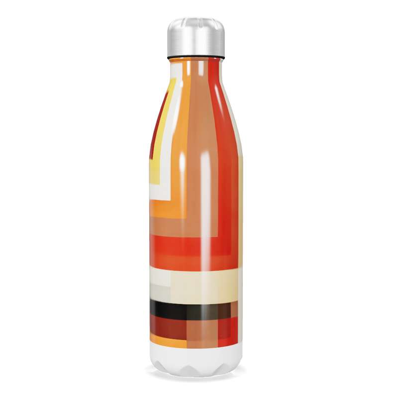 Garrafa Inox Colorida Geométrica 500ml