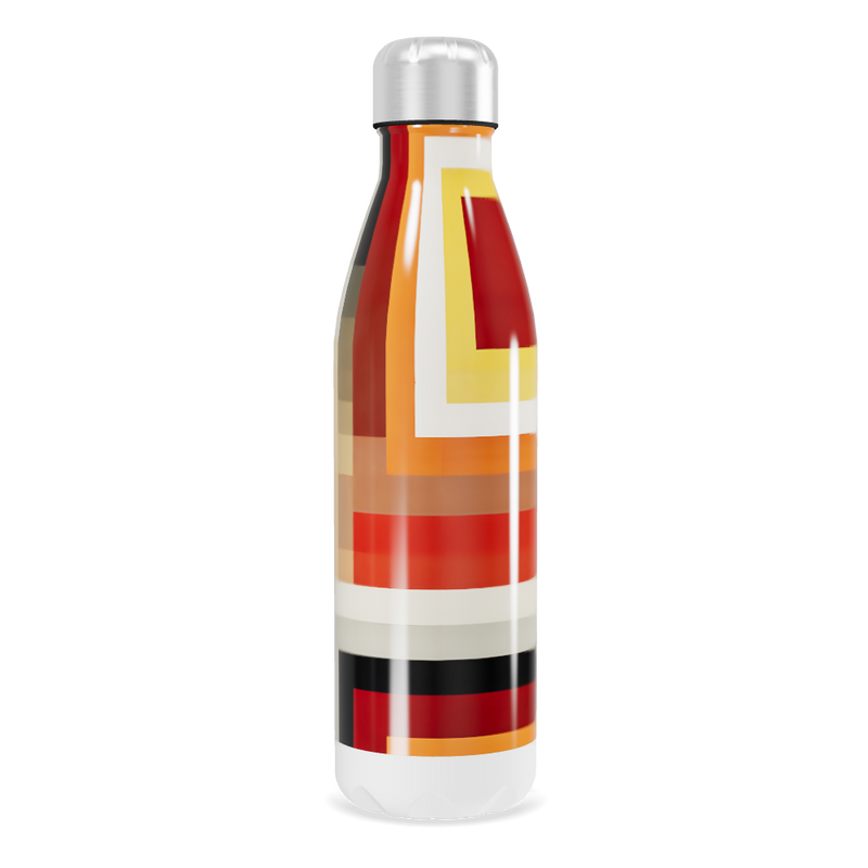 Garrafa Inox Colorida Geométrica 500ml