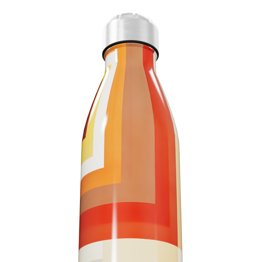 Garrafa Inox Colorida Geométrica 500ml