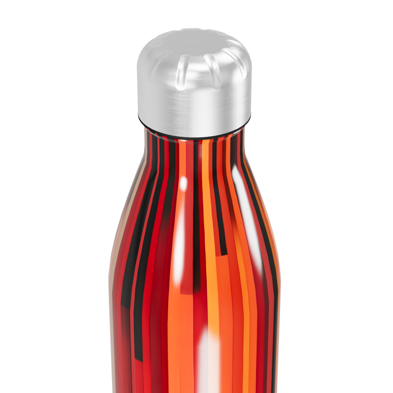Garrafa Inox - Listrada Vermelha e Laranja