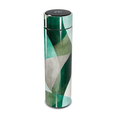 Garrafa Térmica Touch - Estampa Verde Geométrica