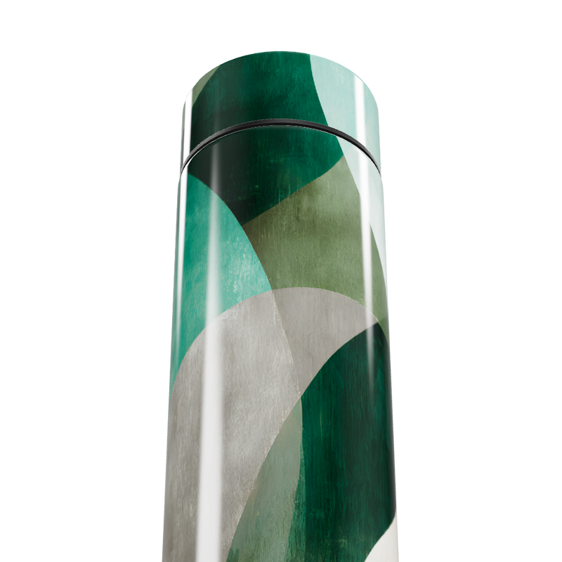 Garrafa Térmica Touch - Estampa Verde Geométrica