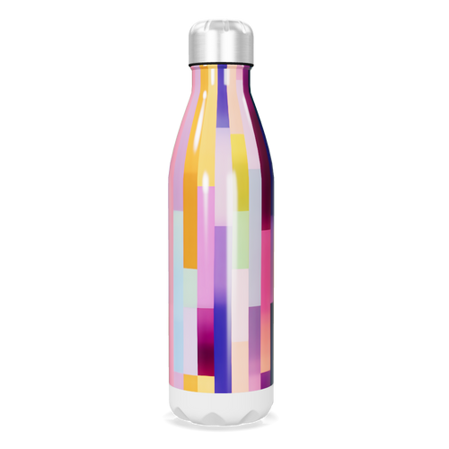 Garrafa Inox - Colorida com Estampa Geométrica