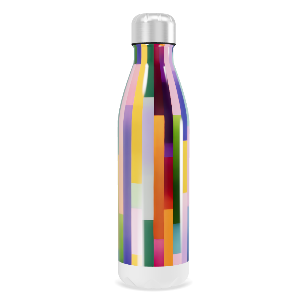 Garrafa Inox - Colorida com Estampa Geométrica