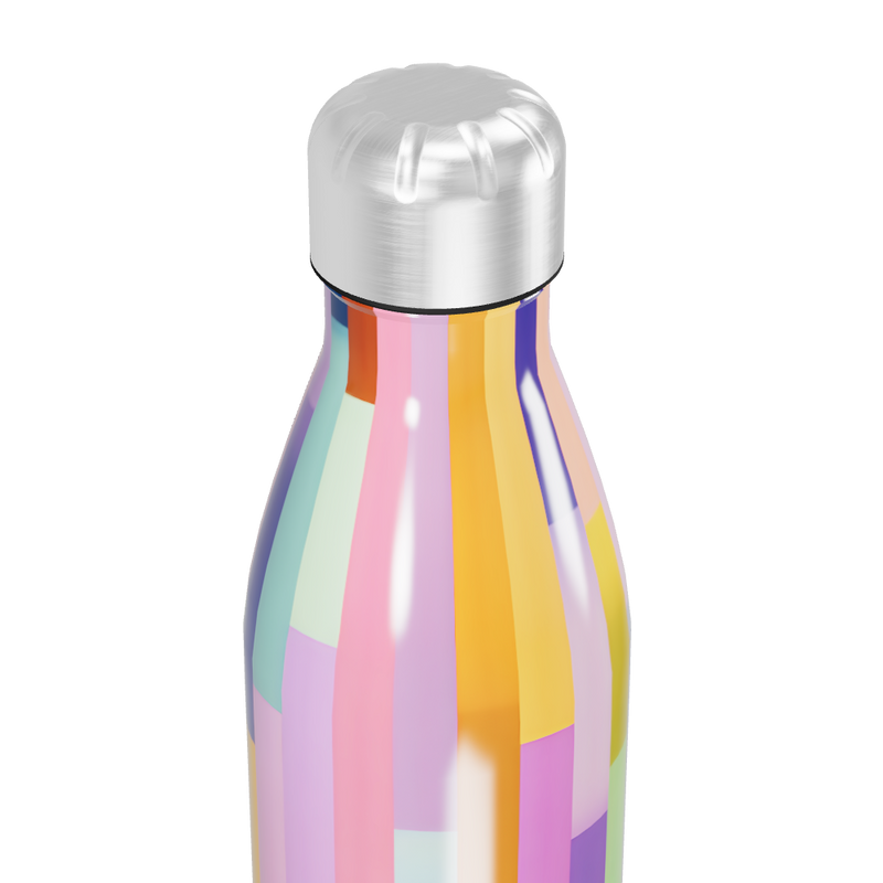 Garrafa Inox - Colorida com Estampa Geométrica