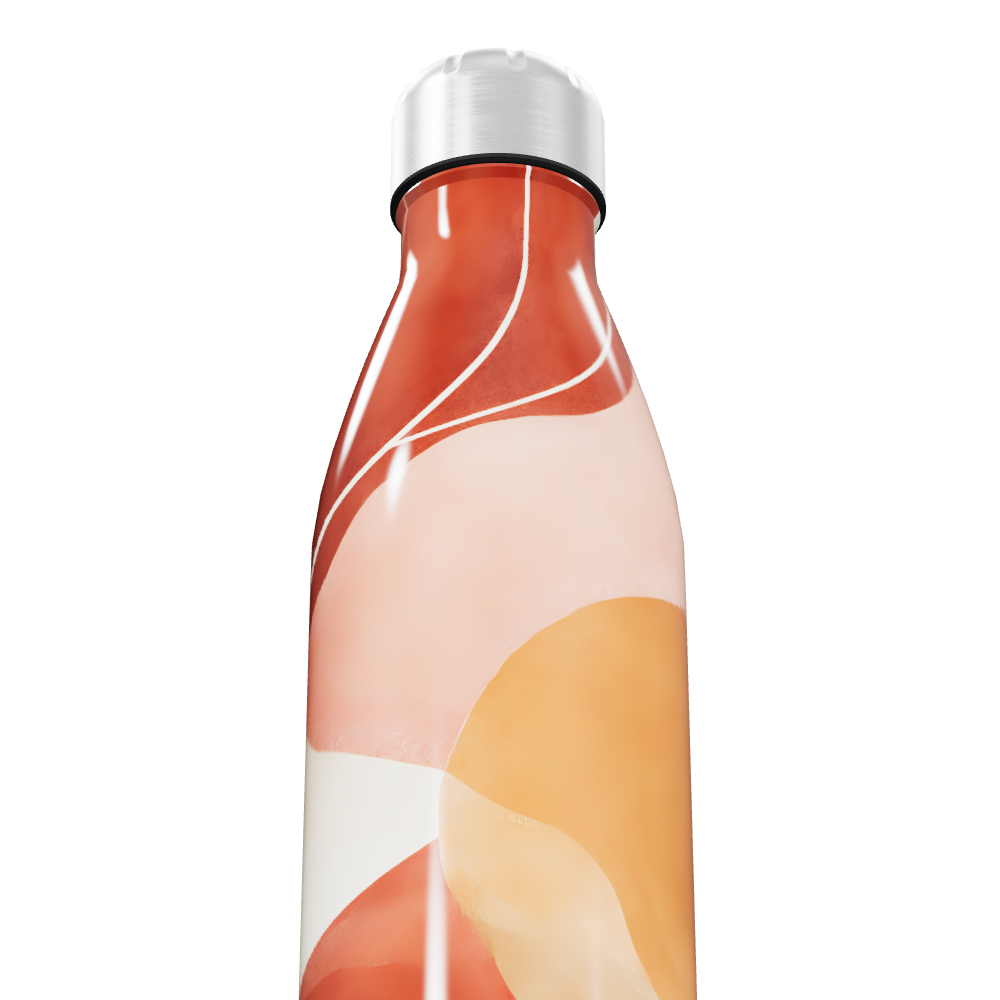 Garrafa Inox - Estampa Colorida Abstrata