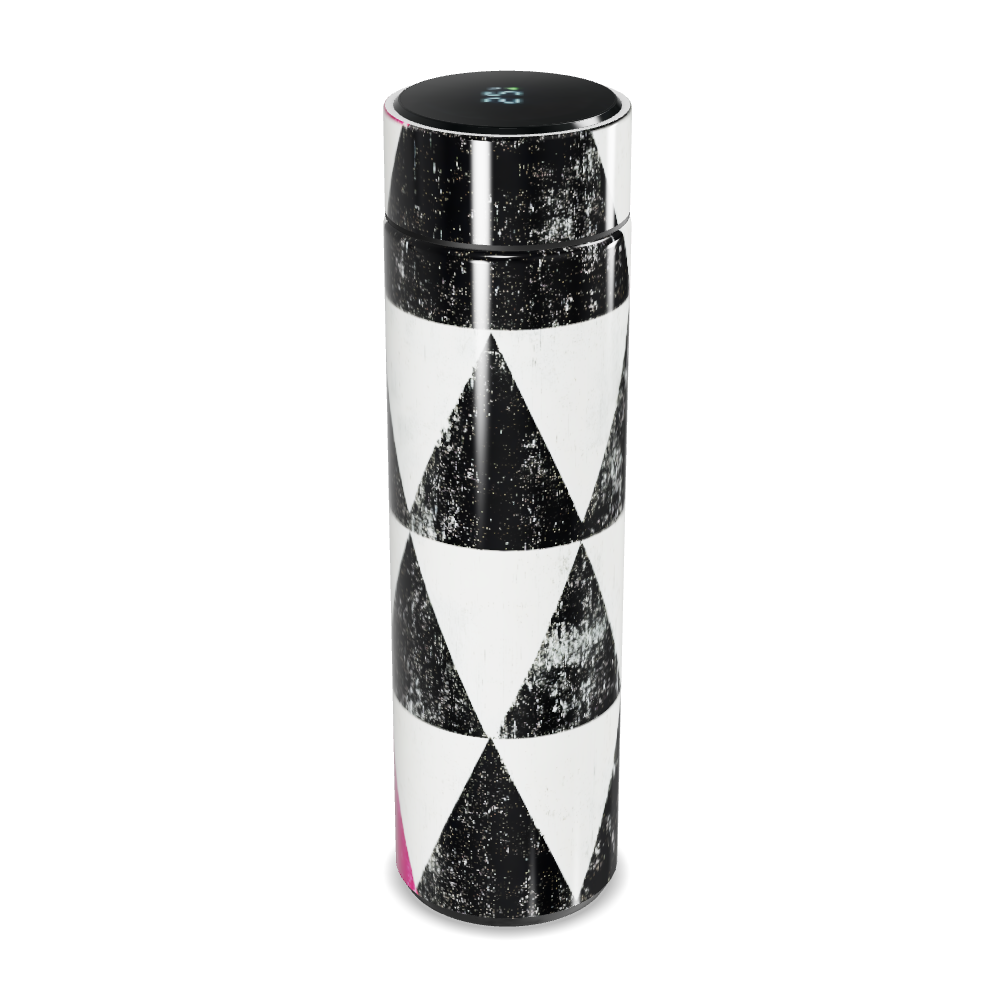 Garrafa Térmica Touch - Triângulos Preto e Rosa