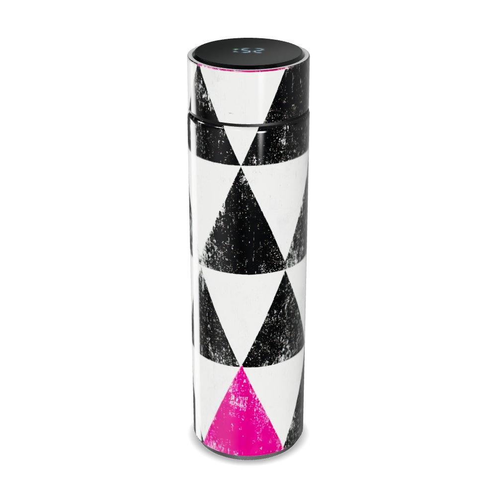 Garrafa Térmica Touch - Triângulos Preto e Rosa