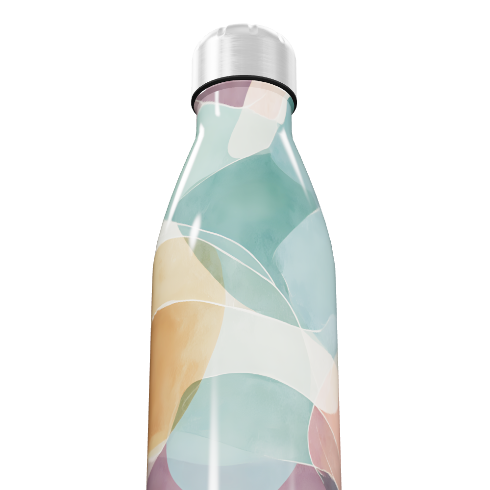 Garrafa Inox - Estampa Colorida Abstrata