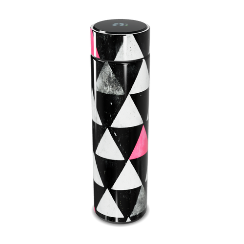 Garrafa Térmica Touch - Triângulos Preto e Rosa