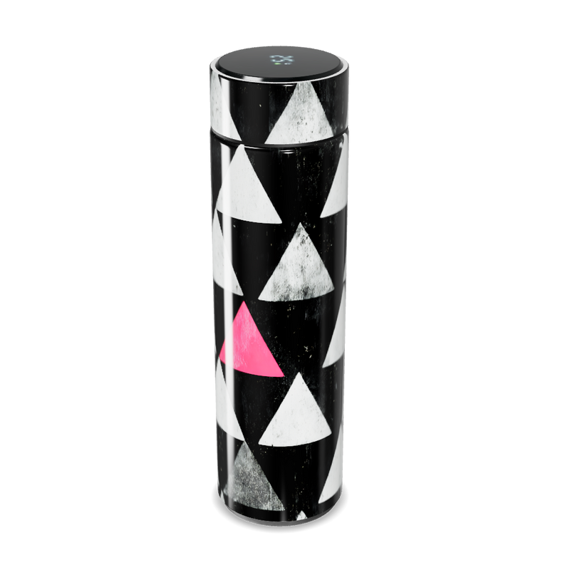 Garrafa Térmica Touch - Triângulos Preto e Rosa