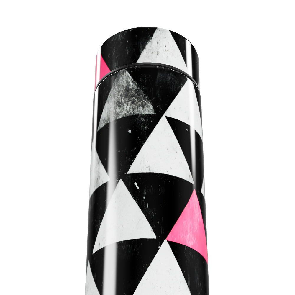 Garrafa Térmica Touch - Triângulos Preto e Rosa