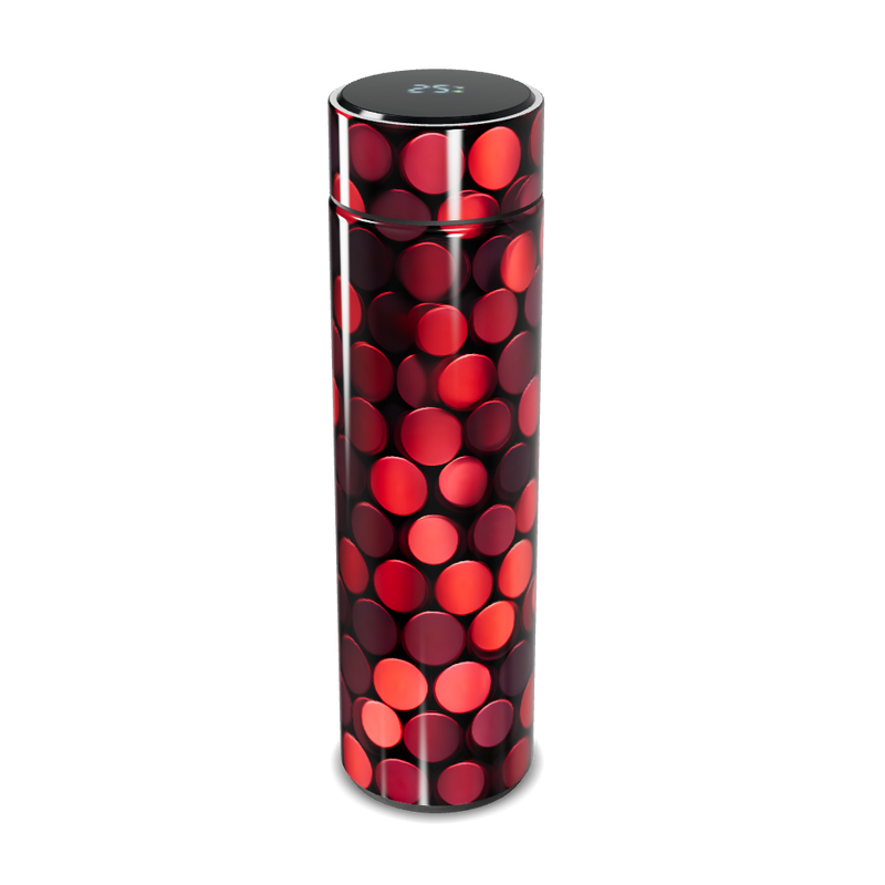 Garrafa Térmica Touch - Vermelha com Bolinhas