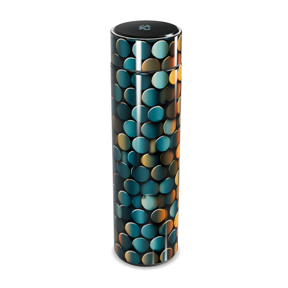 Garrafa Térmica Touch - Estampa Colorida Metalizada