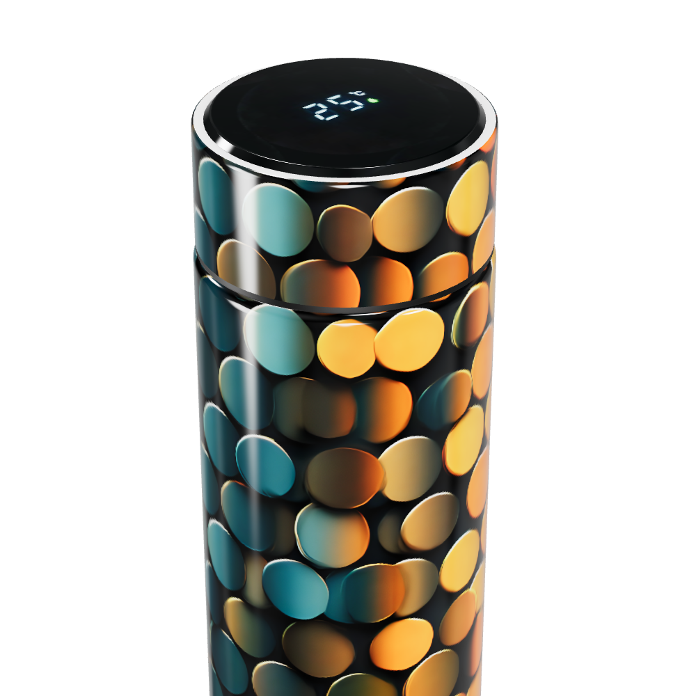 Garrafa Térmica Touch - Estampa Colorida Metalizada