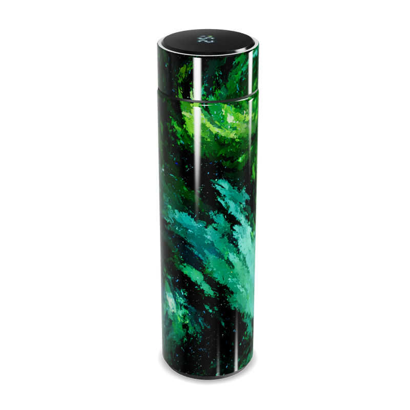 Garrafa Térmica Touch - Estampa Verde Abstrata