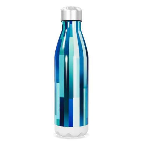 Garrafa Inox - Azul Listrada 500ml