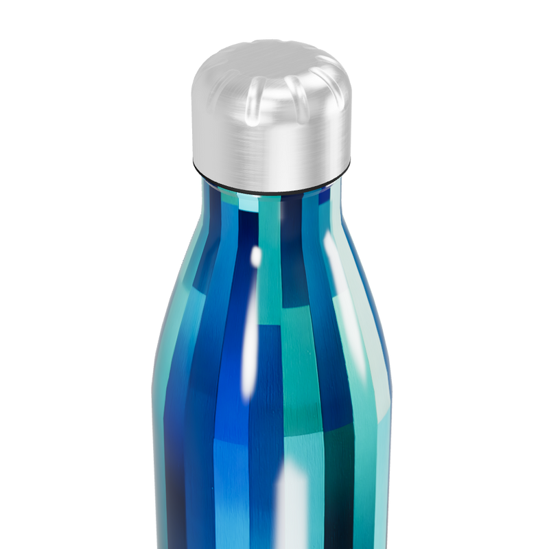 Garrafa Inox - Azul Listrada 500ml