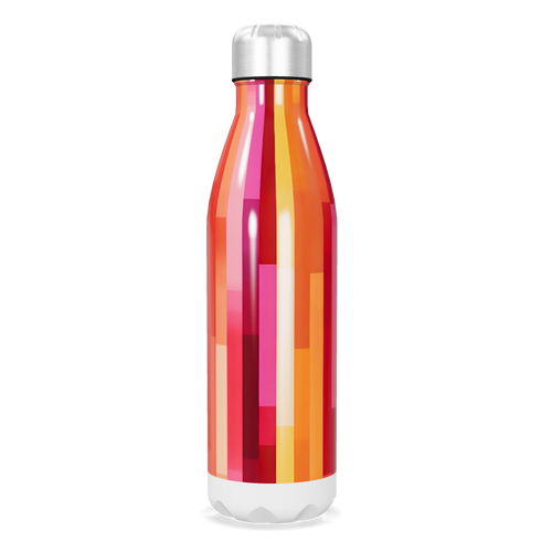 Garrafa Inox - Colorida com Estampa Geométrica