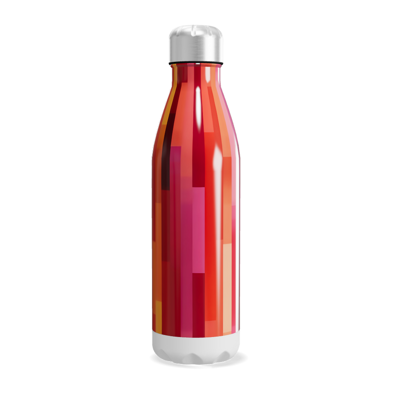 Garrafa Inox - Colorida com Estampa Geométrica