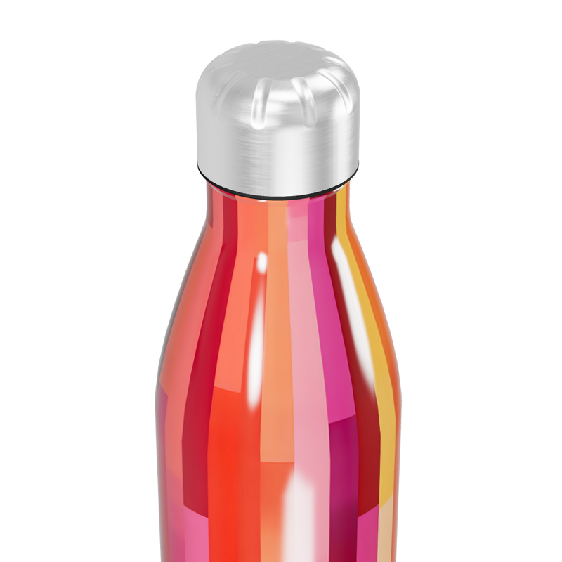 Garrafa Inox - Colorida com Estampa Geométrica